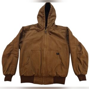 Share DRI DUCK Cheyenne Brown Canvas Hooded Jacket Mens S Work Lined Farm Ranch